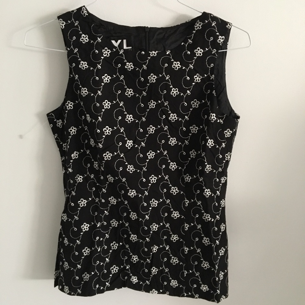 YL by Yair sleeveless embroidered top